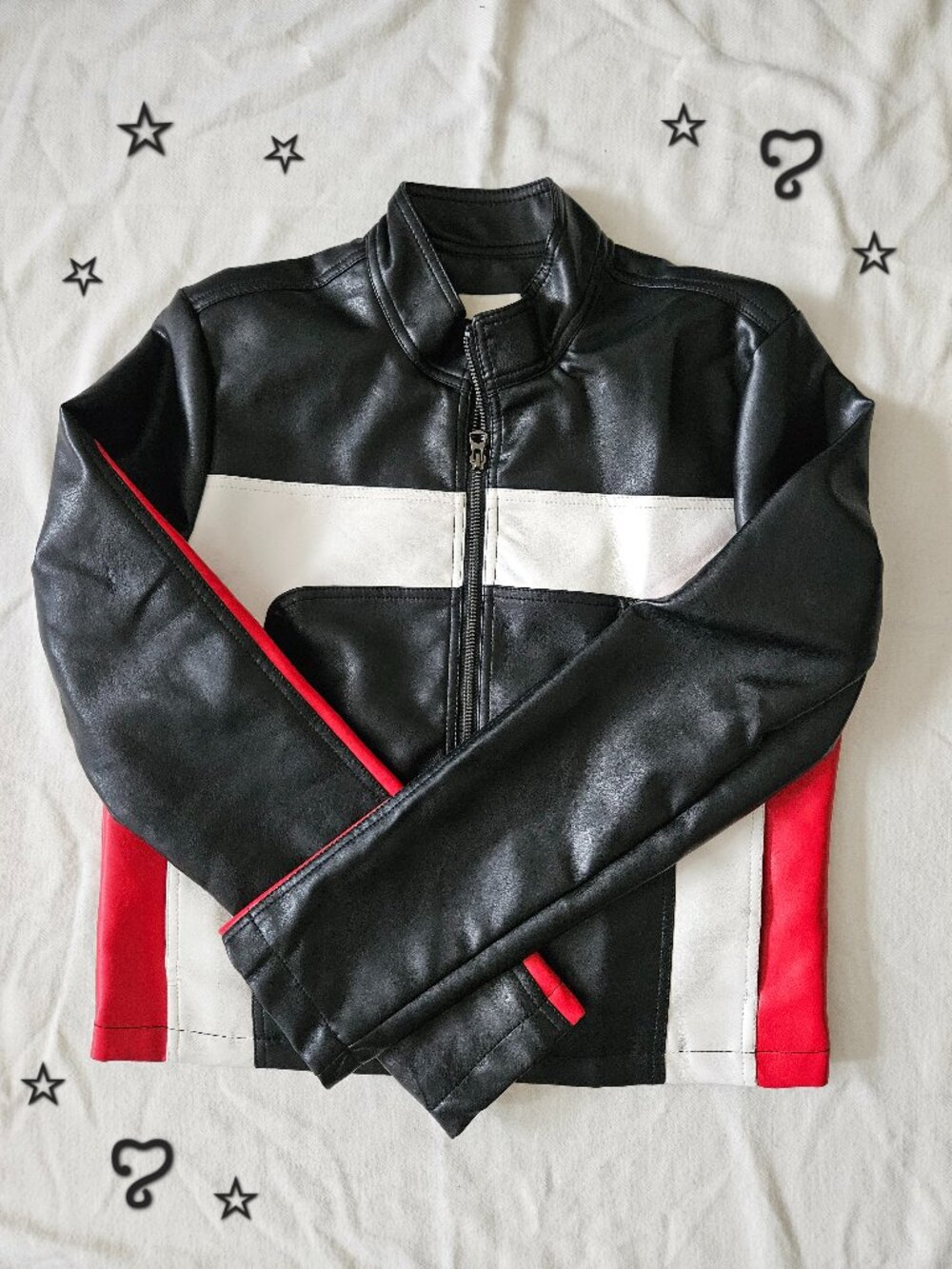Black/Red Racer Leather Jacket